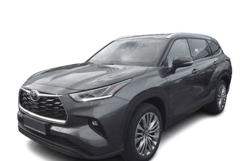 metallic grey Toyota Highlander